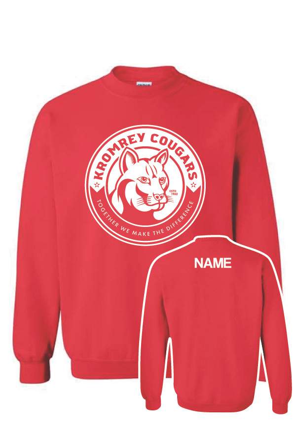 KMS Staff Cotton Crewneck Sweatshirt (Red)