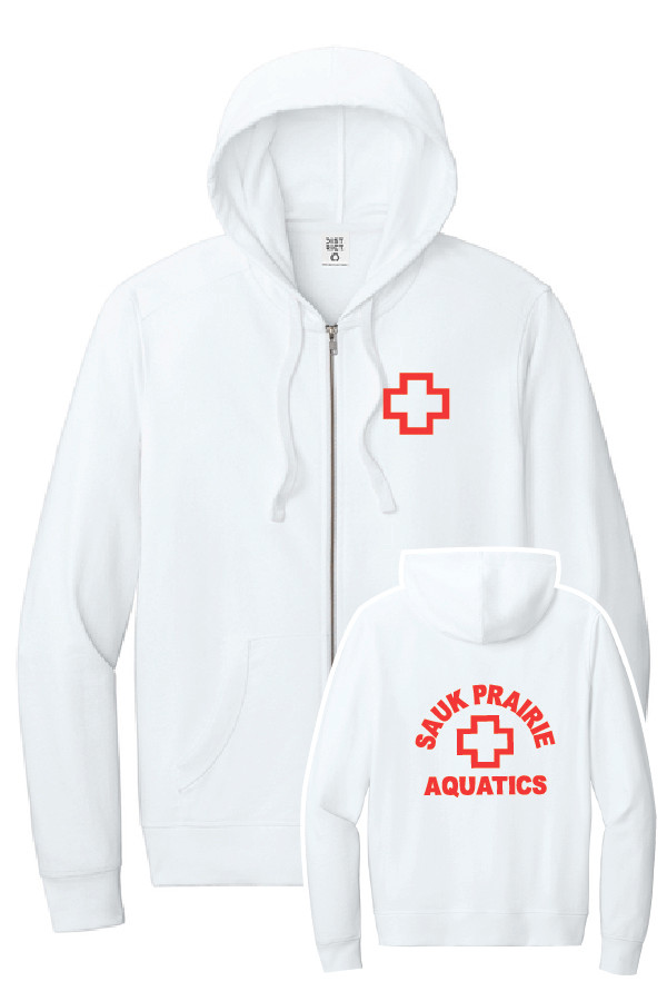 SPGuards Adult Full Zip Cotton Sweatshirt (White)