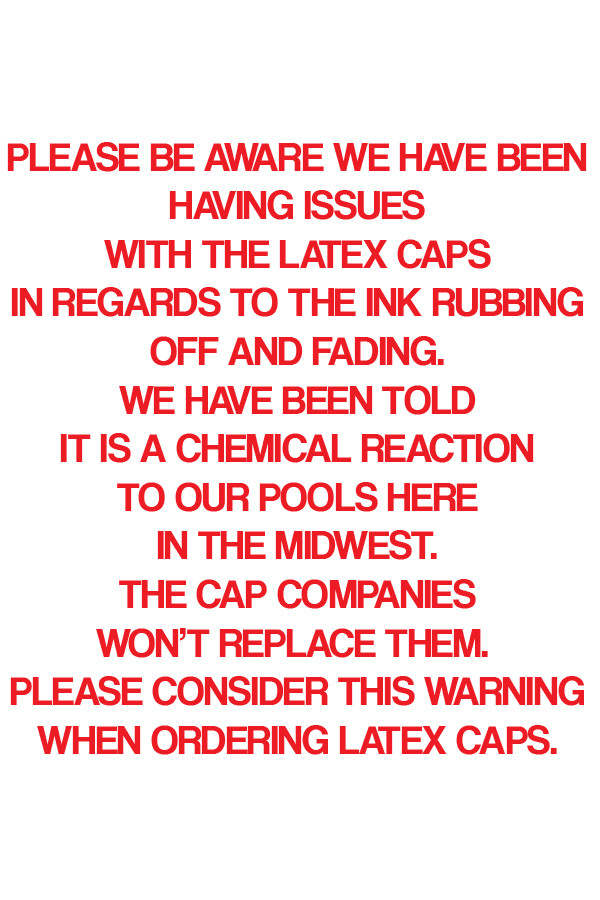 SCST Latex Cap w/ Name (2 Caps - Same Name)