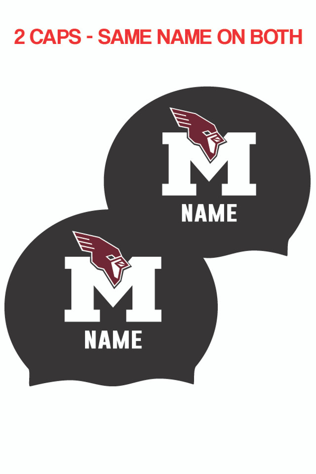 MHS Girls Silicone Cap W/Name (2 Caps)