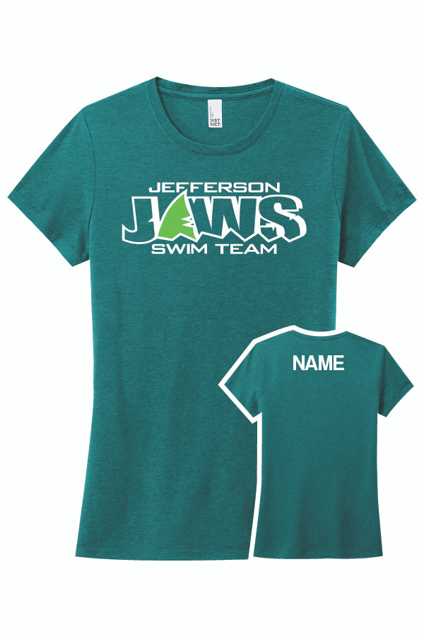 JAWS Ladies Softstyle T-Shirt (Heathered Teal)