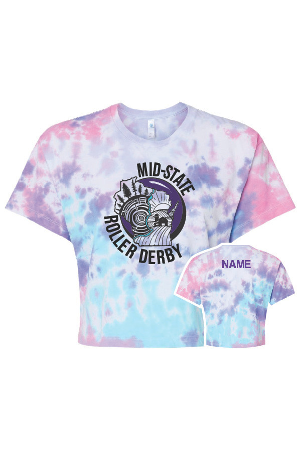 MSRD Ladies Tie Dye Crop Top T-Shirt