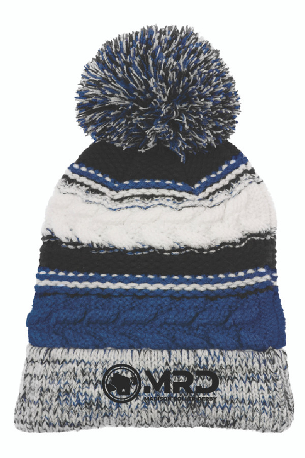 MRD Striped Pom Winter Hat