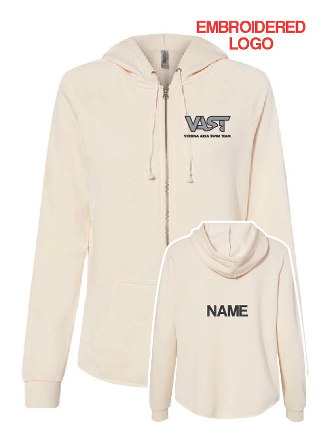 VAST Ladies Full Zip Hooded Sweatshirt