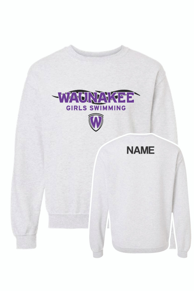 Waunakee Girls Cotton Crewneck Sweatshirt