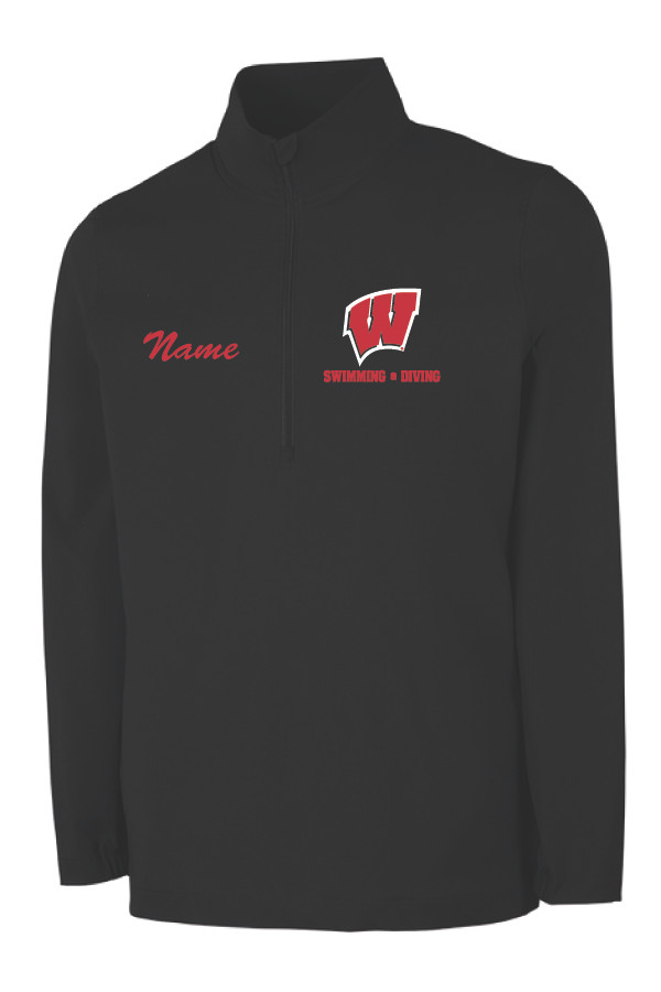 Wisconsin Swim and Dive Unisex Performance 1/4 Zip Pullover