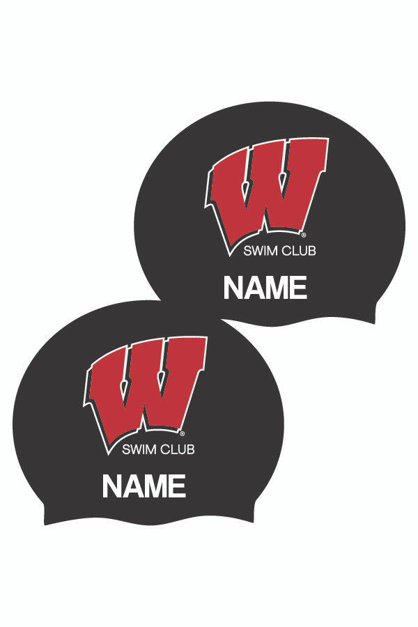 UW Swim Club Silicone Cap W/Name