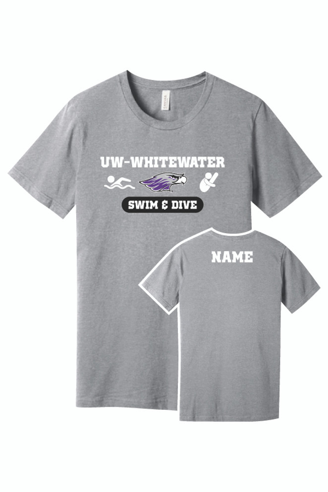 UW-Whitewater Softstyle T-Shirt (Grey)