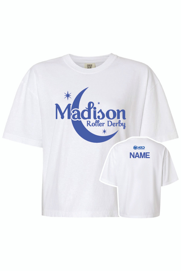 MRD Ladies Boxy Mid-Length T-Shirt (White)