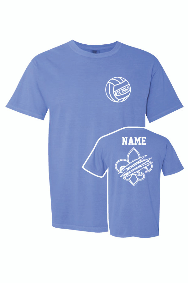 2026 SC Polo Comfort Colors T-Shirt (Flo Blue)