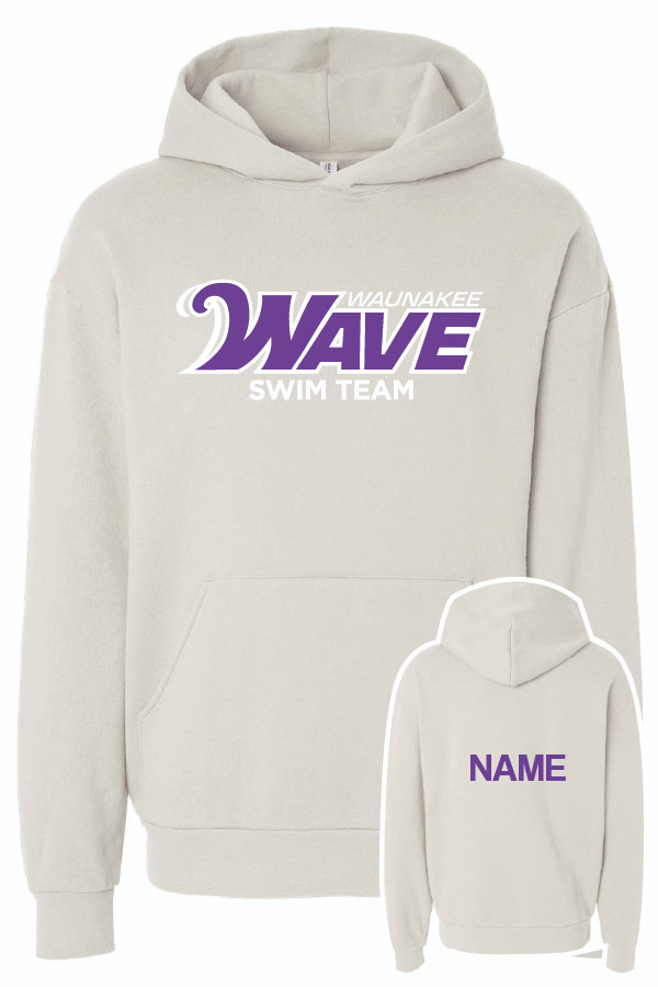 WAVE Oversized Hooded Sweatshirt (Ivory)