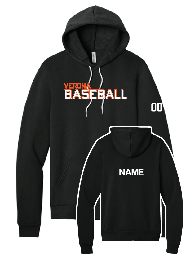 Verona Baseball Youth Softstyle Hoodie (Black)