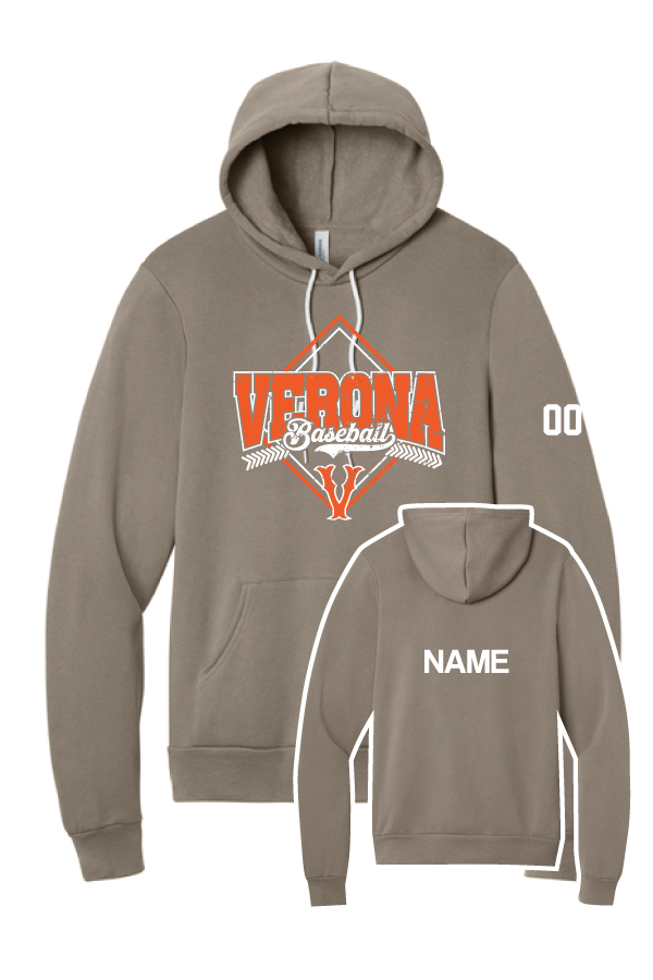 Verona Baseball Adult Softstyle Hoodie (Tan)
