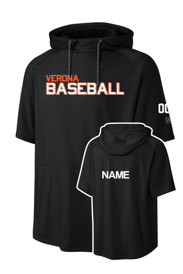 Verona Baseball Adult Short Sleeve Hoodie