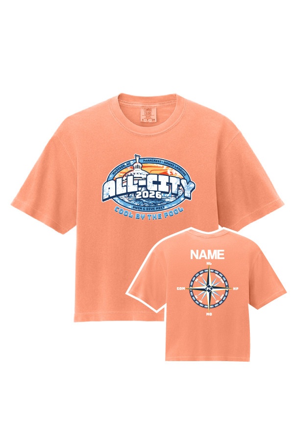 2026 All-City Boxy Tee (Neon Cantaloupe)