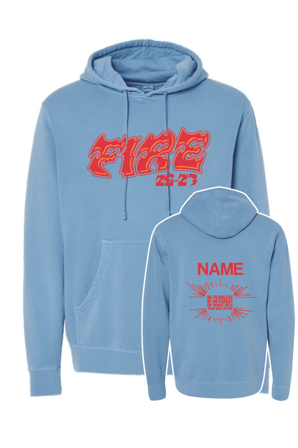 2026 Fire Pigment Dyed Hoodie