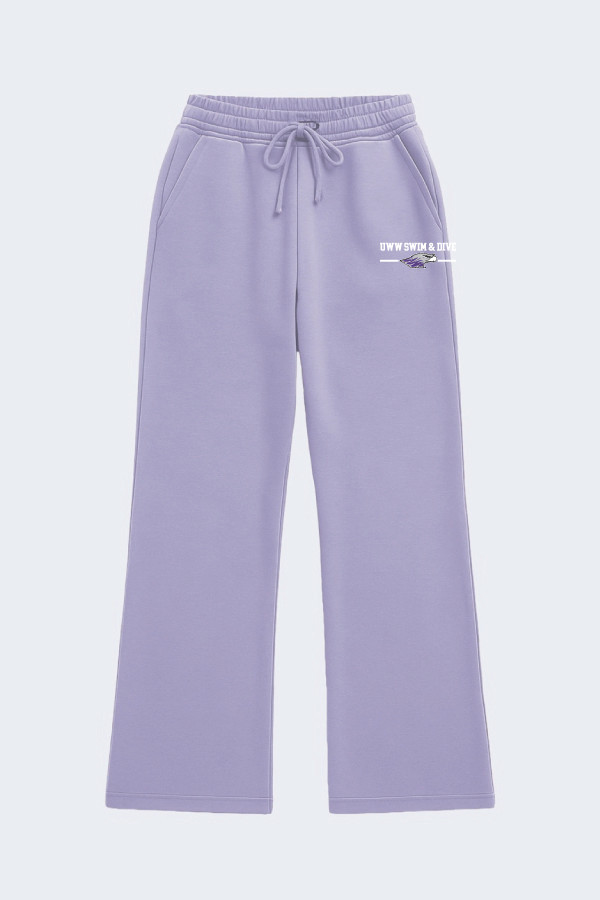 UW-Whitewater Ladies Wide Leg Sweatpants (Orchid)