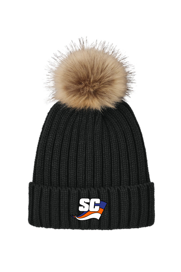 SCST Faux Fur Pom Hat