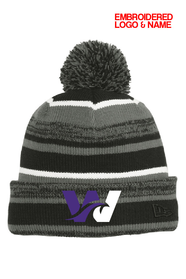 WAVE Striped Pom Hat