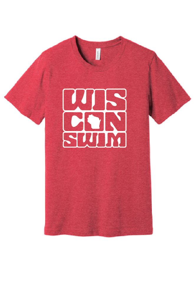 WISCONSWIM S/S T-Shirt (Heather Red)