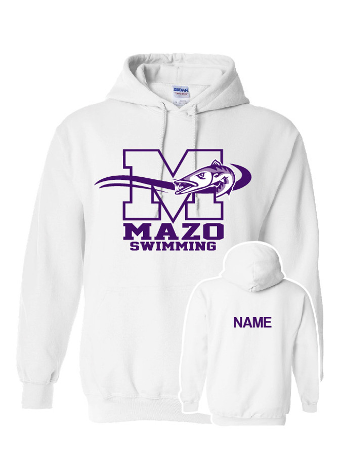 MAZO Adult & Youth Gildan Cotton Hooded Sweatshirt (White)