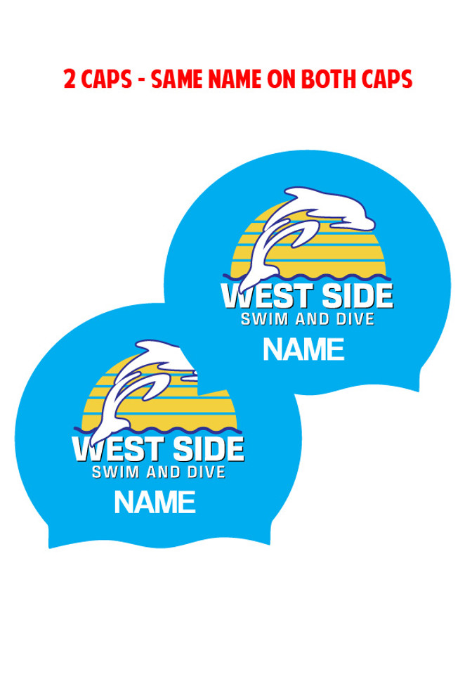 West Side Silicone Cap W/Name (2 Caps - Same Name)