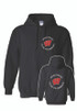 UW Swim Club Gildan Cotton Hooded Sweatshirt (Black)