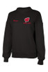 Wisconsin Swim and Dive Ladies Mock-Neck Crewneck (Black)