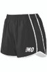 Monona Girls/Ladies Running Shorts (Black/White)
