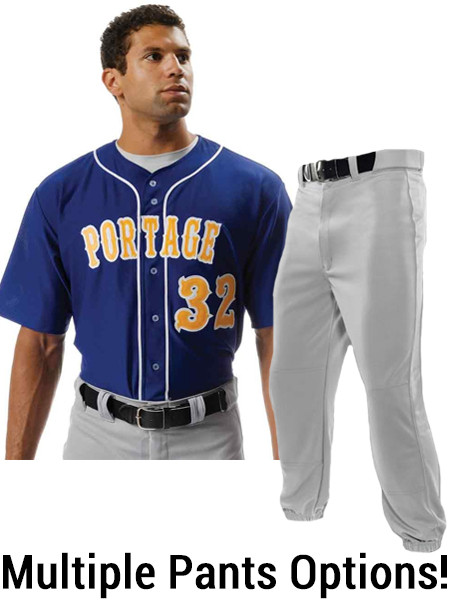 Baseball Baseball Baseball Uniform Sets Button Front Sets All