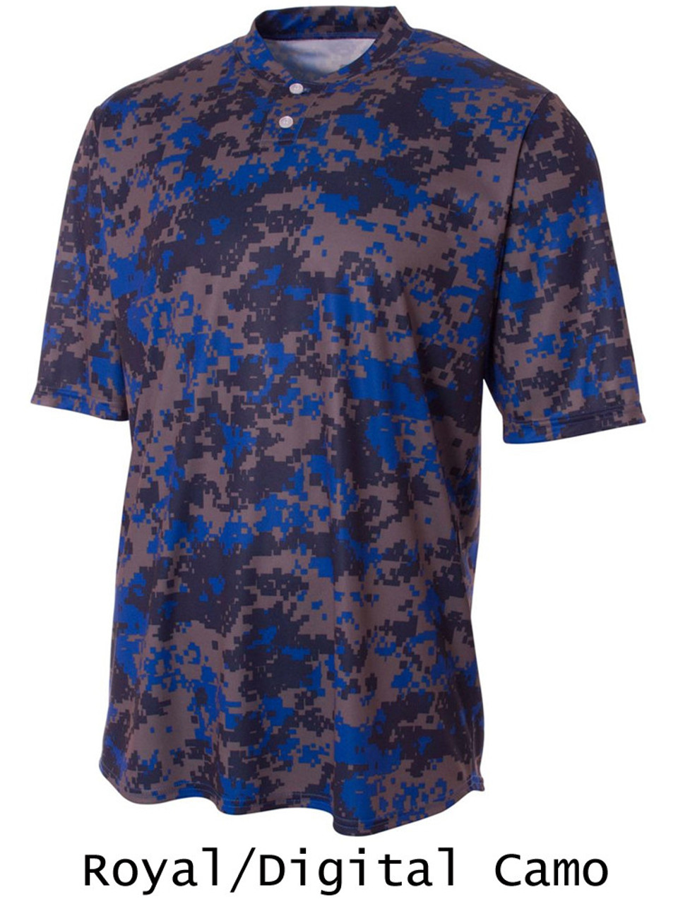 Youth Digital Camo Attack Two-Button Baseball Jersey