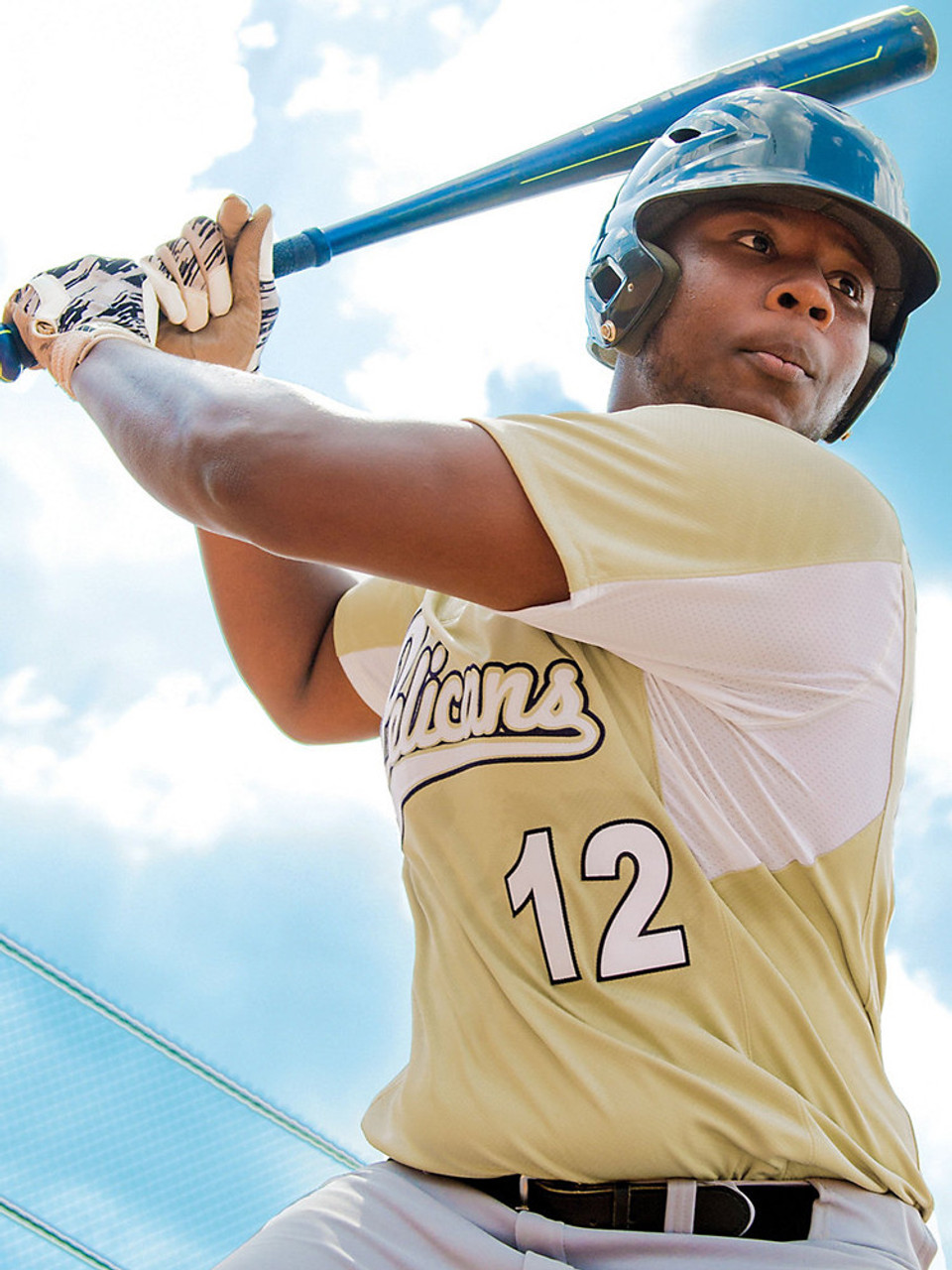 Youth Second Base Two-Button Baseball Jersey