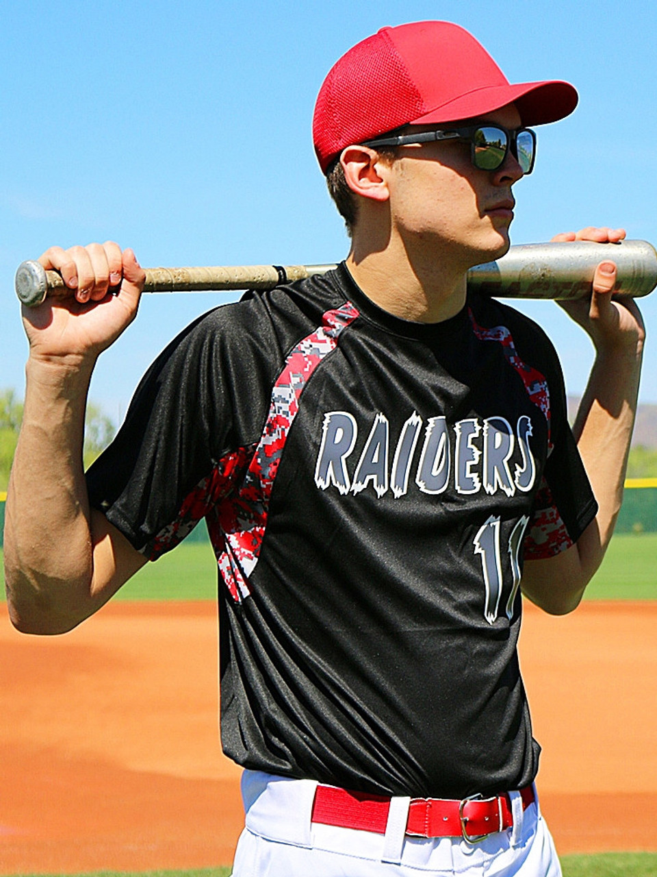 Youth Digital Camo Raider Baseball Jersey - All Sports Uniforms