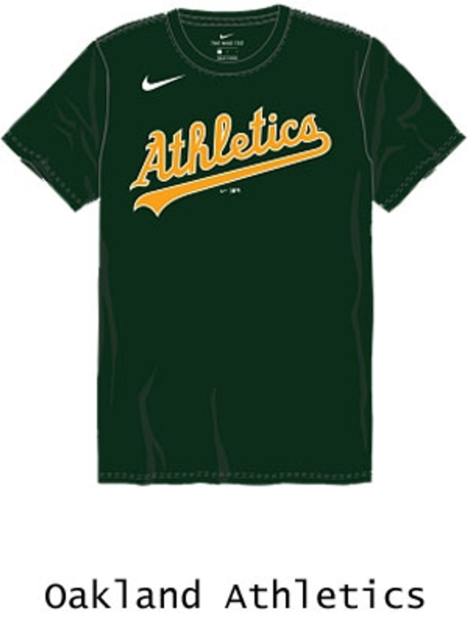 Green Nike MLB Oakland Athletics Road Jersey