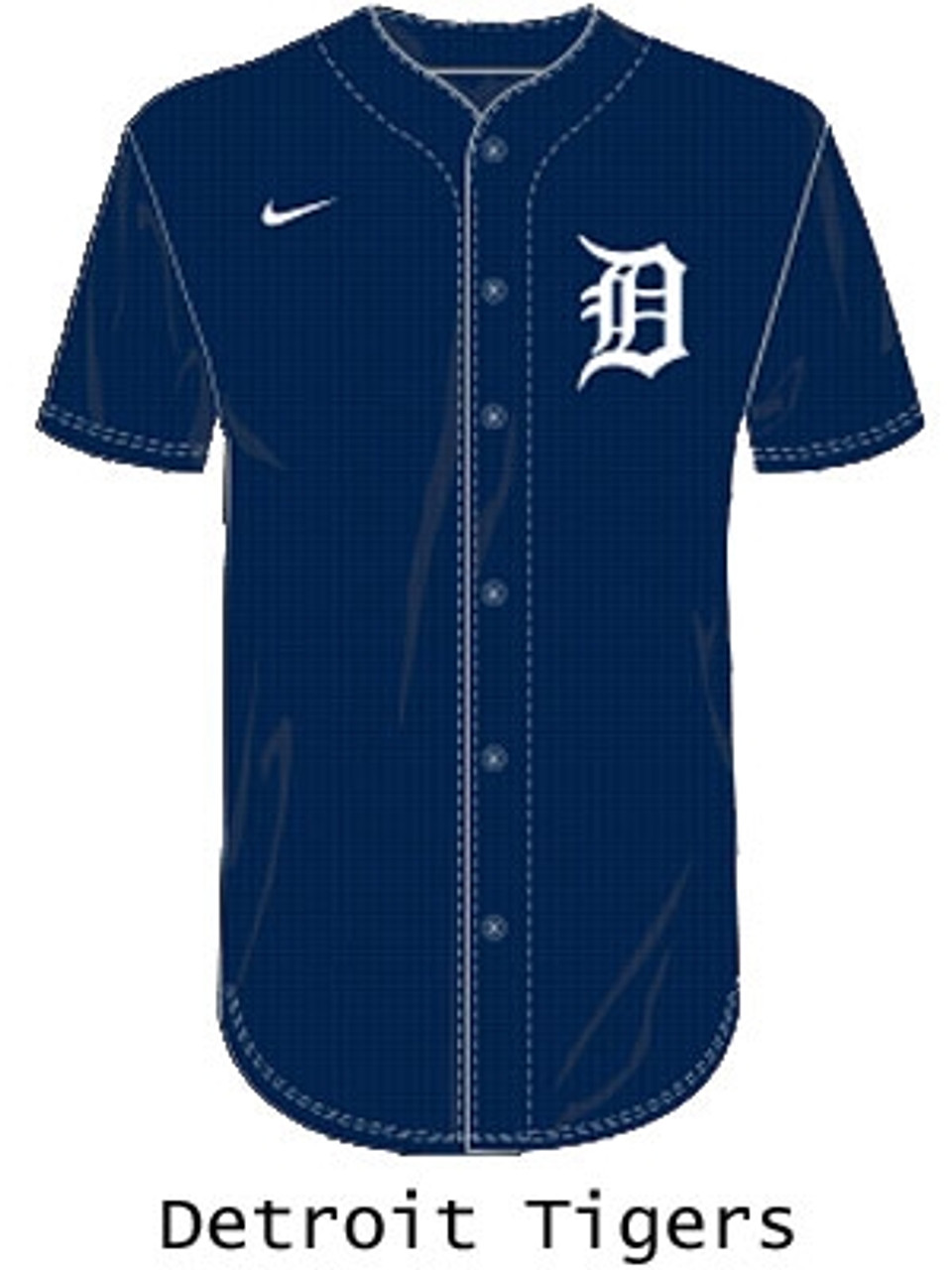 MLB Detroit Tigers Men's Replica Baseball Jersey.