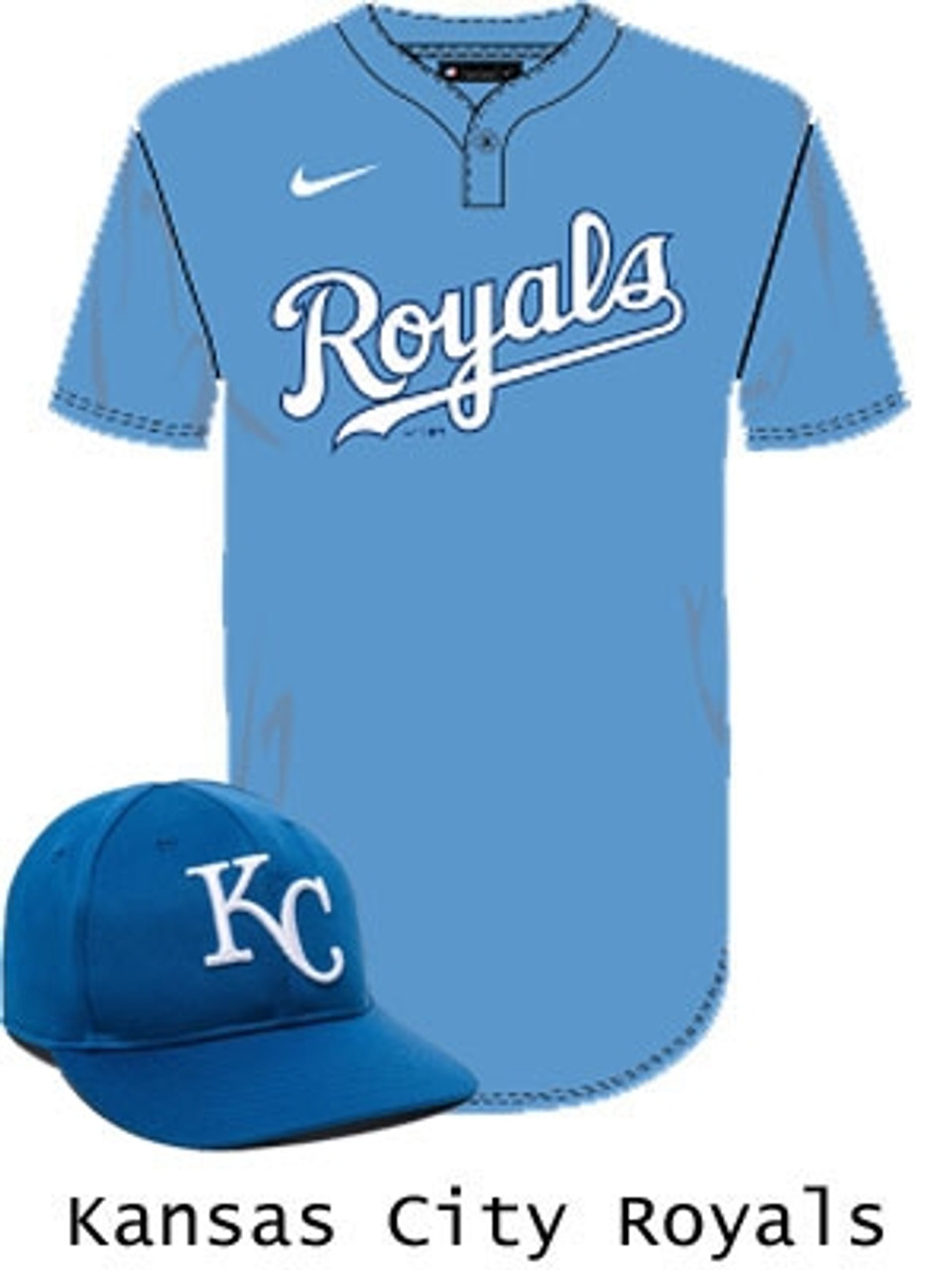 Men's Nike White Kansas City Royals Home Blank Replica Jersey, M