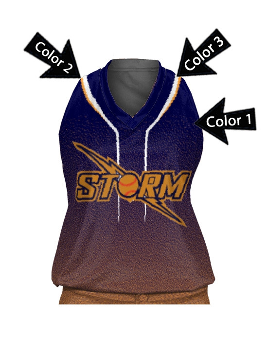 Control Series Premium Womens/Girls "Long Ball" Custom Sublimated Sleeveless Softball Jersey