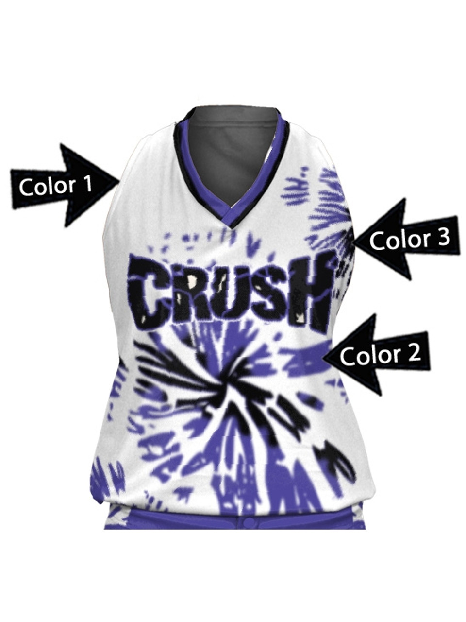 Control Series Premium - Womens/Girls Stars Custom Sublimated Button Front Softball Jersey