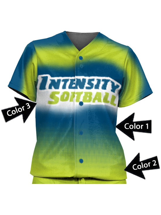 Control Series Premium Womens/Girls "Northern Lights" Custom Sublimated Button Front Softball