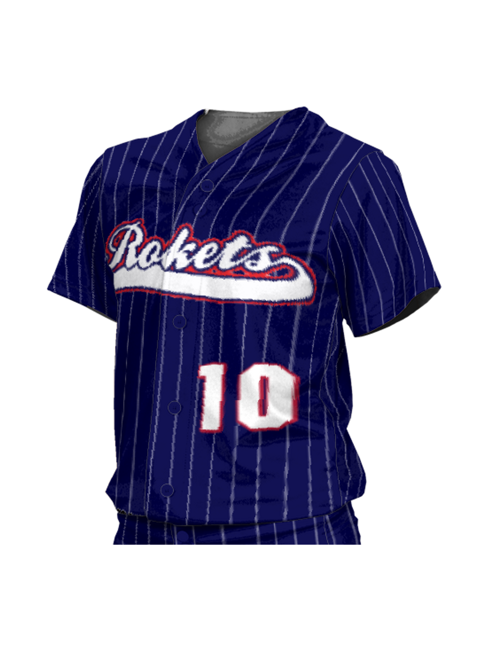 Control Series Premium - Womens/Girls Pinstripes Custom Sublimated Button Front Softball Jersey