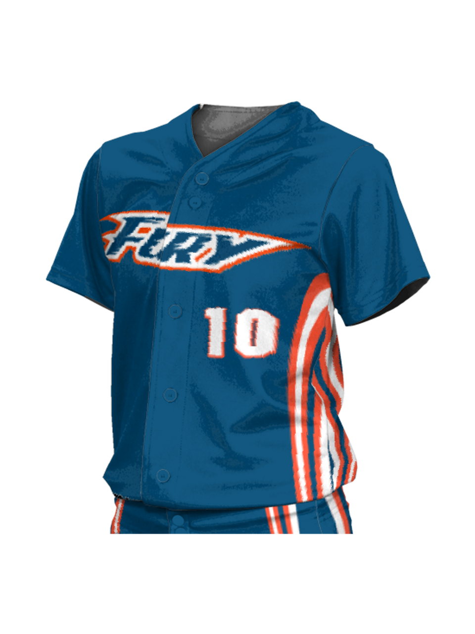 Control Series Premium - Womens/Girls Stars Custom Sublimated Button Front Softball Jersey