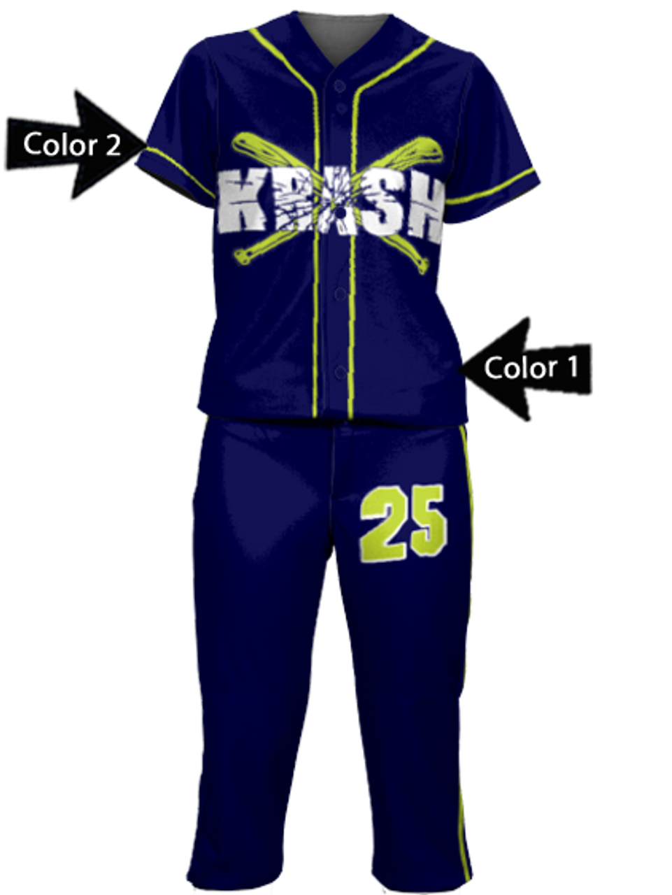 Control Series Premium - Womens/Girls Pinstripes Custom Sublimated Button  Front Softball Jersey - All Sports Uniforms