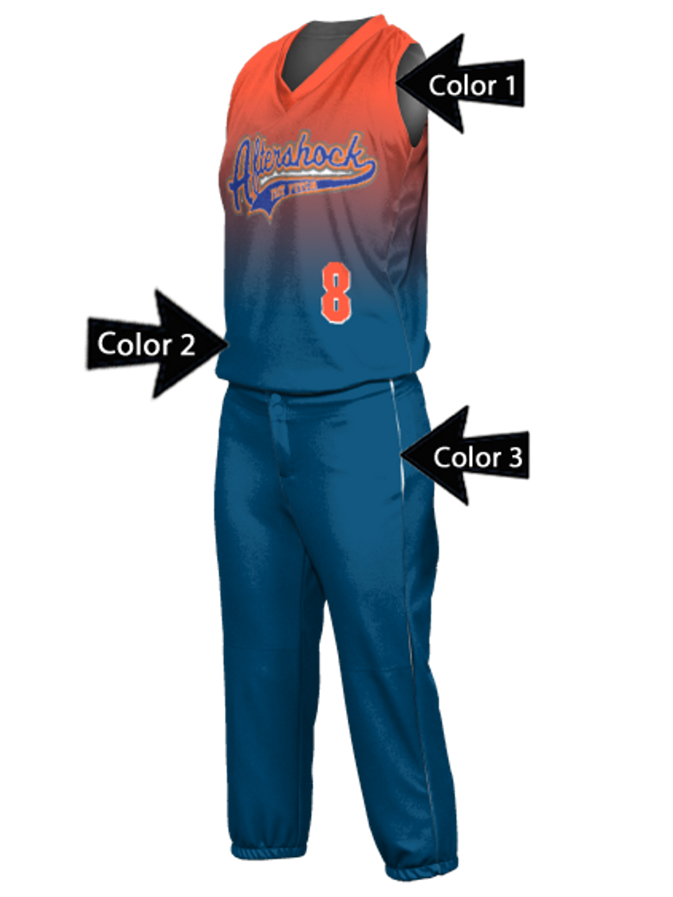 Holloway CUT_228470  GIRLS FREESTYLE SUBLIMATED TURBO LIGHTWEIGHT  SLEEVELESS SOFTBALL JERSEY