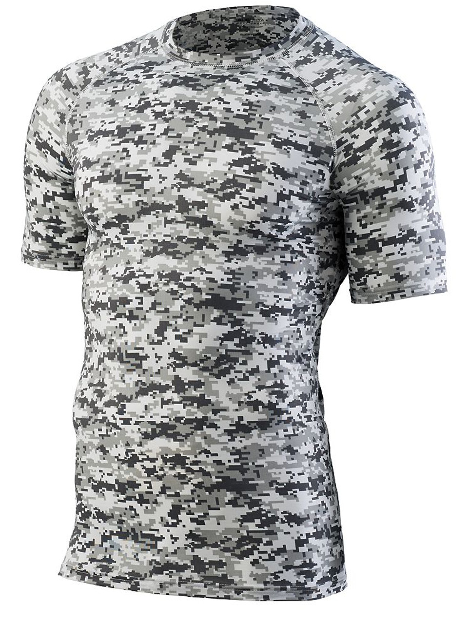 Black White And Grey Digital Camo Print Men's Baseball Jersey