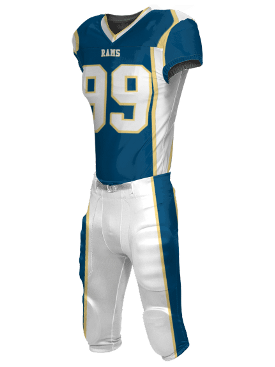 Sublimated Football Jersey Rams Style