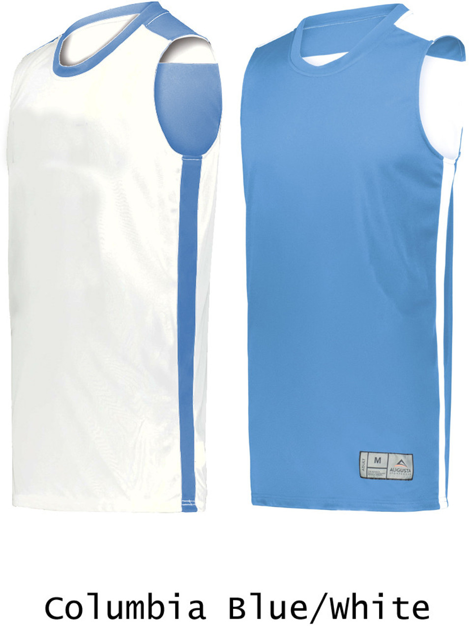 Blue White Orange Adult Youth Reversible Basketball Uniforms