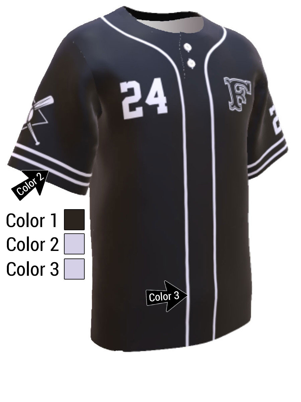 Control Series Premium - Adult/Youth Old School 2 Custom Sublimated 2  Button Baseball Jersey