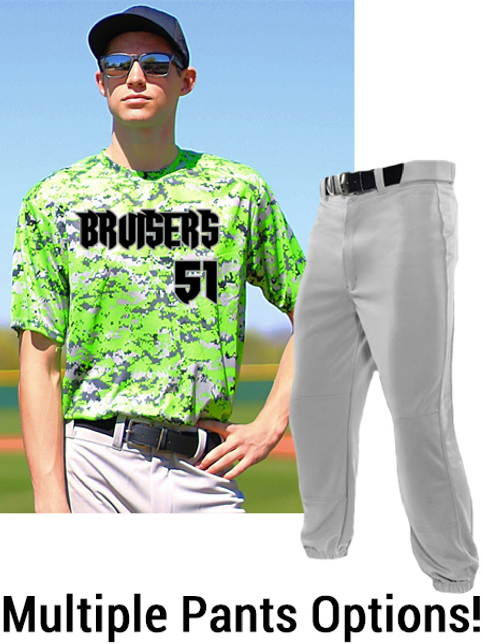 Adult/Youth Digital Camo Inspire Baseball Uniform Set