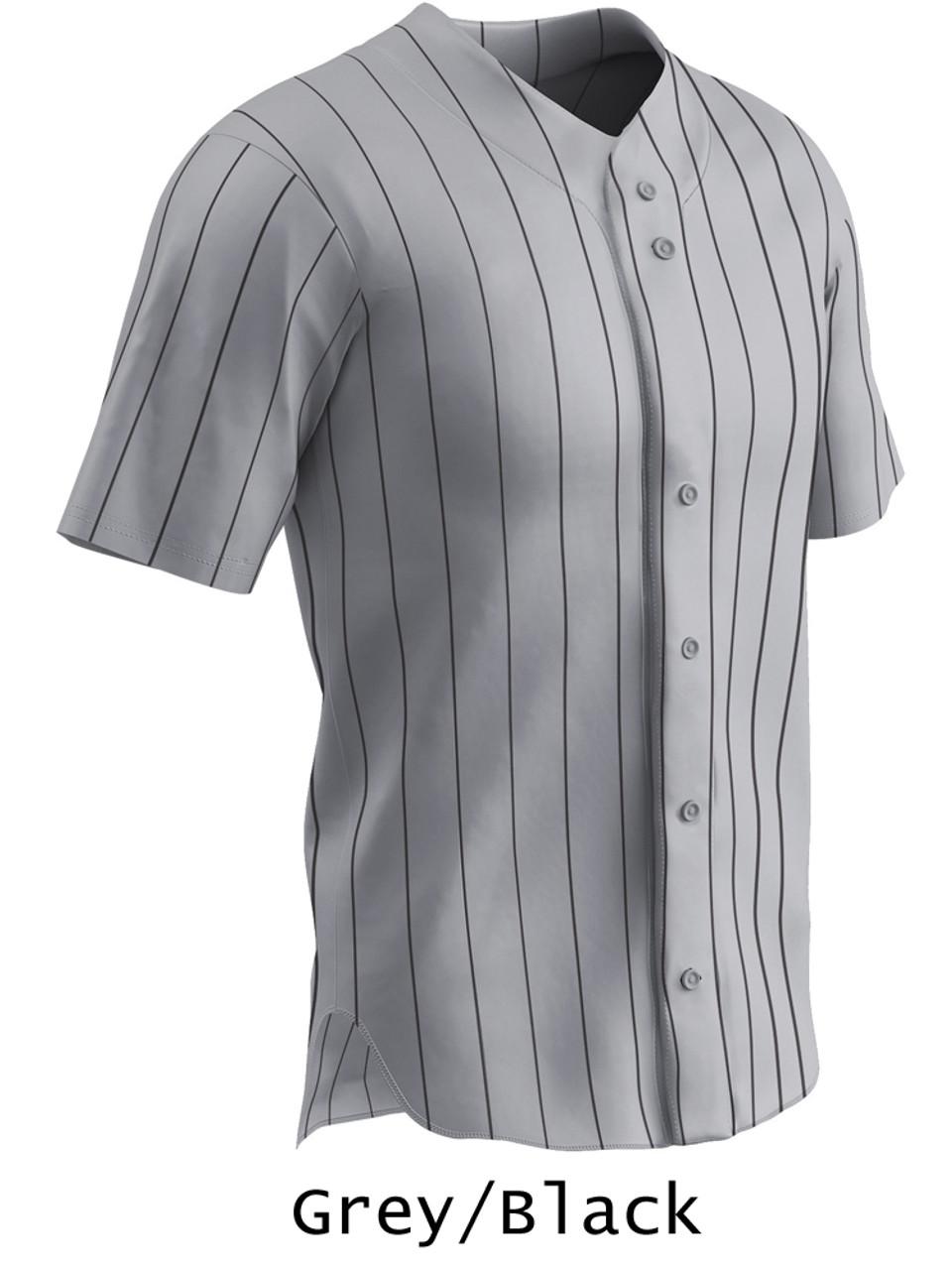 Adult/Youth Pinstripe Prophecy Button Front Baseball Uniform Set - All  Sports Uniforms