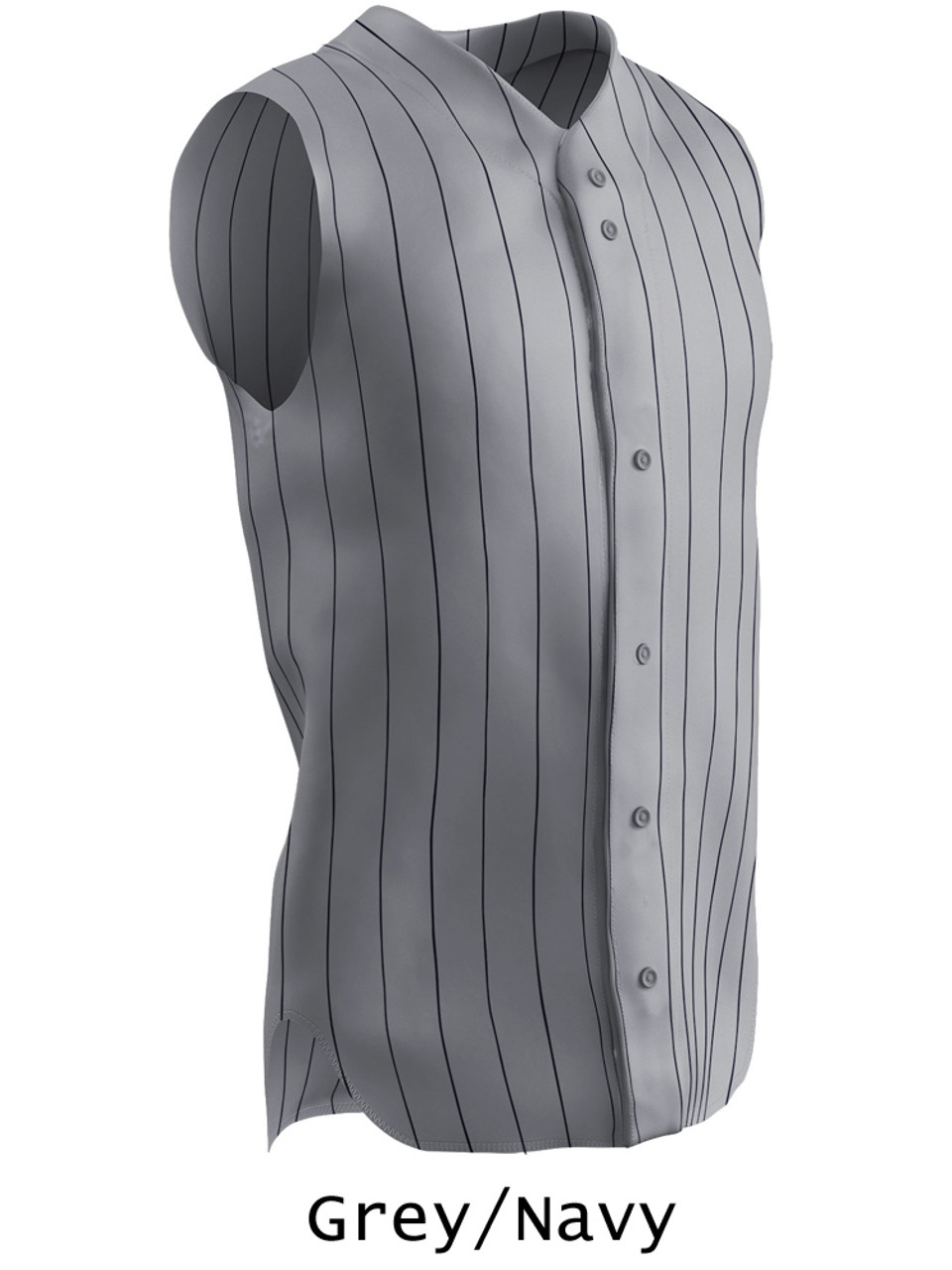 Elite Pinstripe BB Jersey SS Full-Button - Adult & Youth